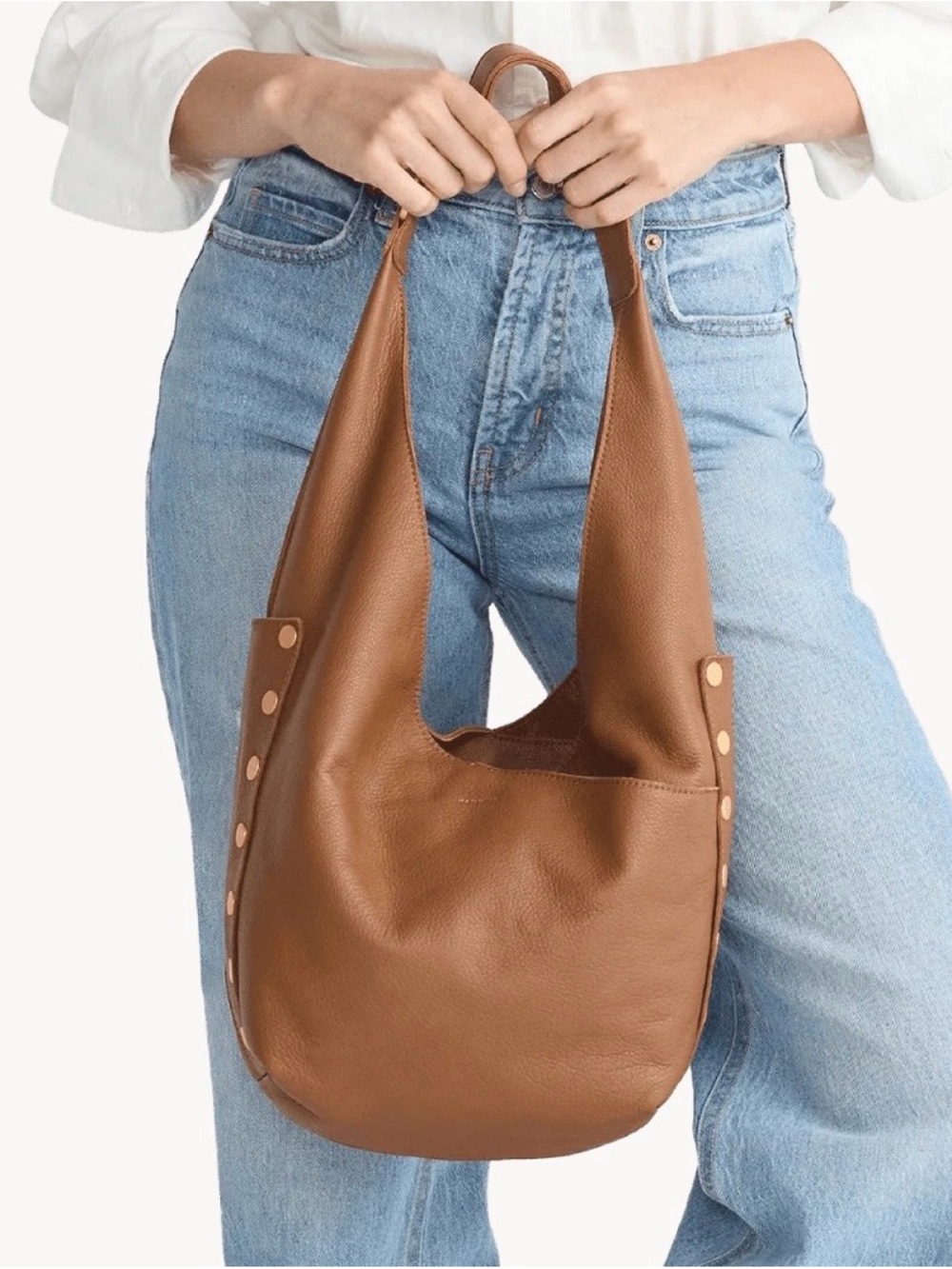 Hammitt Large Tom Mahogany Pebble Leather Shoulder Bag - Picture 3 of 11